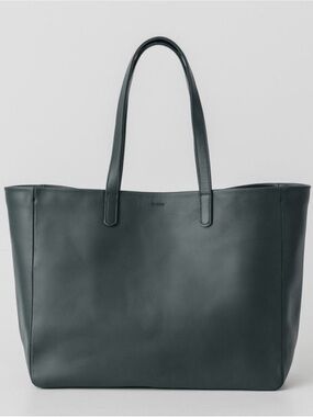 Baggu Minimal Leather Tote Bag in Palm